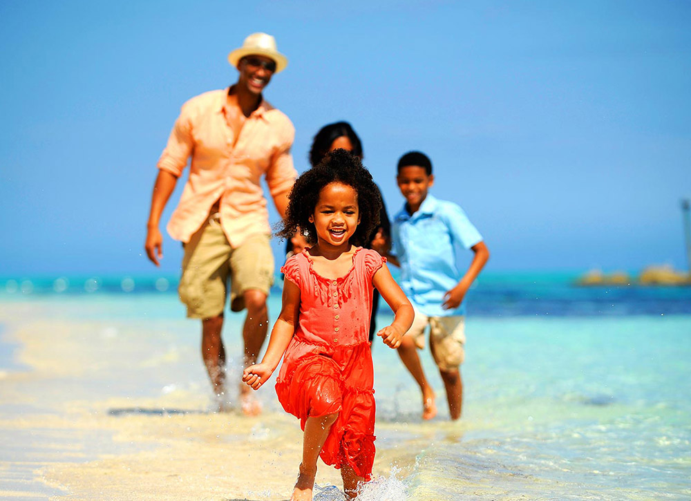 Family Fun on the Beach in The Bahamas